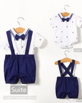 Baby Clothes Baby Boy Set 100% Cotton Short-Sleeved Shorts Two-Piece Set