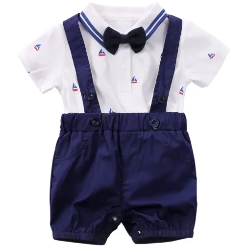 Baby Clothes Baby Boy Set 100% Cotton Short-Sleeved Shorts Two-Piece Set