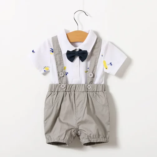 Baby Clothes Baby Boy Set 100% Cotton Short-Sleeved Shorts Two-Piece Set - Image 7