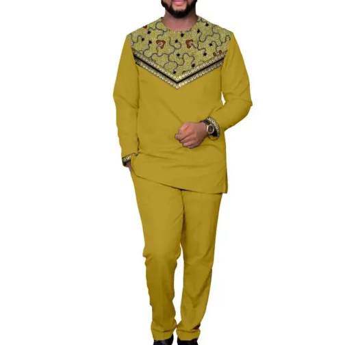 High quality traditional clothes African wears men's clothing set - Image 3