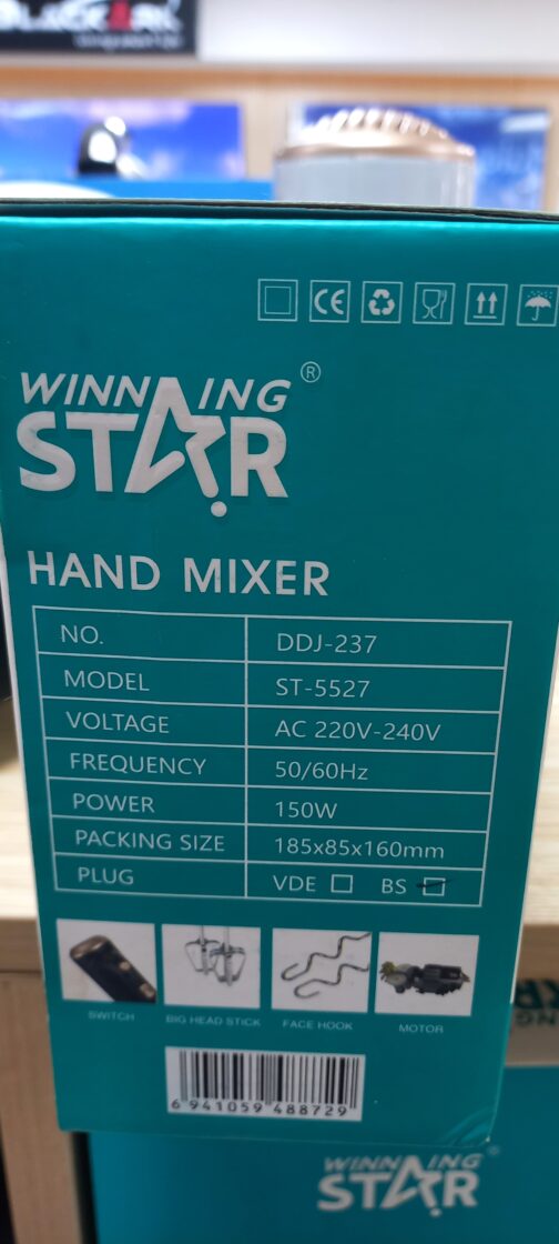 Hand Mixer ~~Winning Star 150W - Image 7