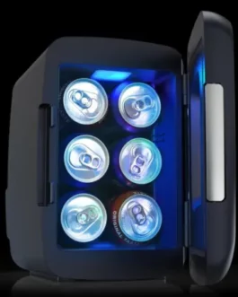 Mini Fridge With Infinity LED Light Door 6 Can/4 L